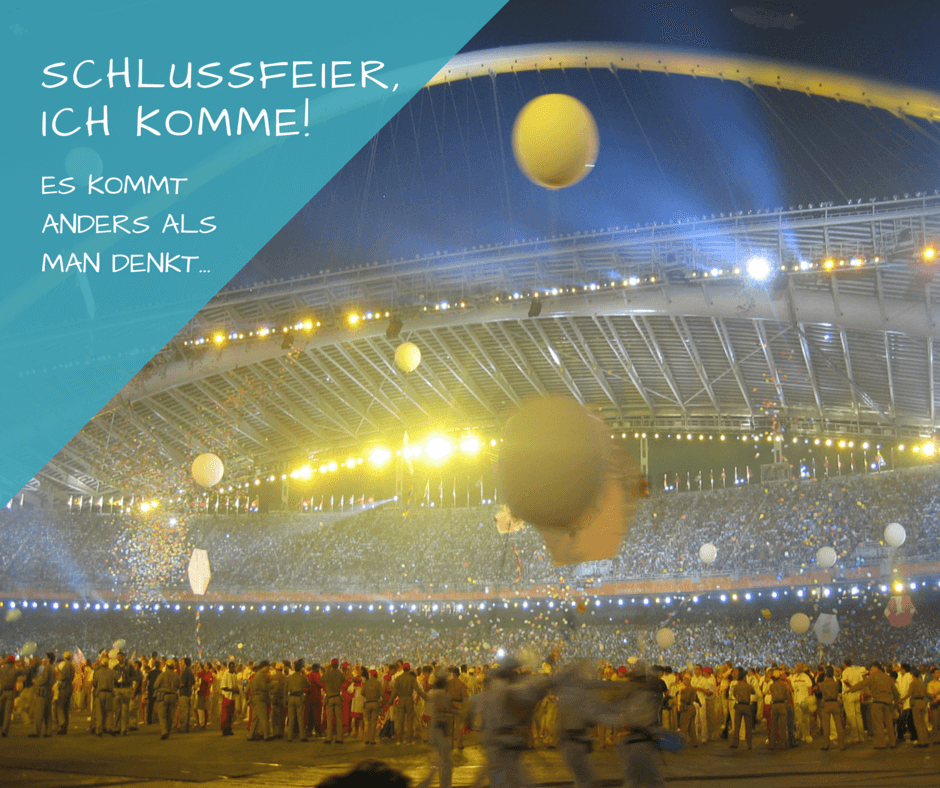 Ich bin in der Closing Ceremony dabei!